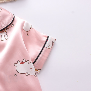 Pijamas de Color Rosa de Alta Calidad para Niños, Conjunto de Pijamas Cómodos de 2 Piezas, Camisa con Botones y Pantalones para Niños - Product Image 4