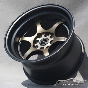 Jantes en alliage de magnésium Fonyee 15 pouces 9.0 10.5 J ET -13 -32 4x100/114.3 à déport profond concave 6 branches 8 trous pour voiture - Product Image 6