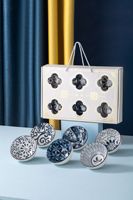 Ensemble de bols en céramique pour la maison Cadeau de pendaison de crémaillère pour les vacances au supermarché Ensemble de bols en céramique de 4.5 pouces Vaisselle Coffret cadeau
