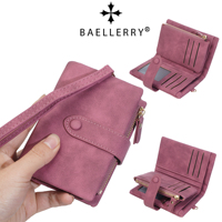 Untuk Billetera Pu Cuero Mujer Dompet Pendek Wanita Saku Koin Lembut Multi-slot Tempat Kartu Kredit Poliester Tahan Air