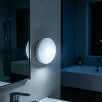 Veilleuse LED à 3 couleurs à intensité variable avec interrupteur à induction, style nordique minimaliste, installation magnétique facile, alimentation USB/piles