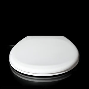 Couvre-siège de toilette en plastique confortable, de haute qualité, en PP, rond, en forme de O, blanc, avec fermeture douce - Product Image 5