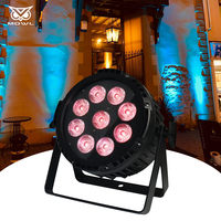 Sonido activado recargable DMX512 LED Par Ip65 impermeable 9*18W LED batería Par luz al aire libre Uplight