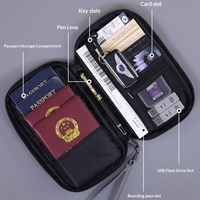Porte-passeport anti-RFID pour hommes et femmes, étui étanche pour documents de voyage, pochette antivol pour cartes de crédit
