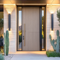 Porte intérieure WPC à prix d'usine, design moderne à panneau plat, étanche et insonorisée pour hôtels, appartements et résidences