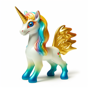 Benutzer definierte Spielzeuge Hobby Pferd Einhorn PVC Kunststoff Weiß Schaukel Kunststoff Pferd Spielzeug - Product Image 3