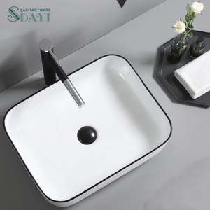 SDAYI Europe du <span class=keywords><strong>Nord</strong></span> Blanc Lavabo Blackline Design Salle De Bains Sanitaire Éviers Céramique Art Lavabo - Product Image 5