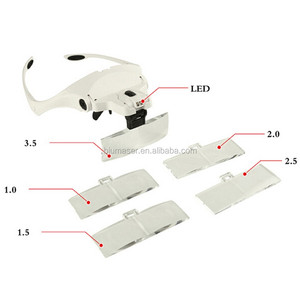 Loupe à LED grossissante à 5 lentilles pour maquillage permanent, avec couleurs noir et blanc - Product Image 4