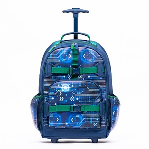 Large Capacity Unisex Anti-Theft Waterproof RFID Luminous in the Dark Wool Lining <b>Student</b> Trolley <b>Backpack</b> - Product Image 1