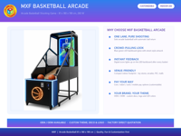 Machine de basket-ball d'arcade avec panneau LED, style street, 81x180x190 cm pour FEC