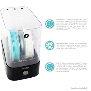 Polymaker <span class=keywords><strong>PolyBox</strong></span> Boîte de rangement pour filament d'imprimante 3D Connectivité USB Garantie 1 an Porte-filament sec Bobine PLA - Product Image 6
