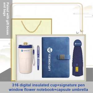 Juego de Regalo Empresarial Personalizado de Año Nuevo para Clientes de Oficina, Cuaderno de Cuero, Bolígrafo, Termo, en Caja de Regalo - Product Image 6