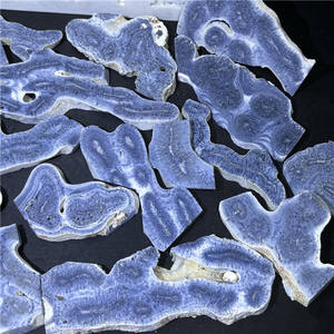 Dalles de cristal brut de jade corail bleu naturel de haute qualité en gros, pour cadeau et décoration intérieure, cadeau de la Saint-Valentin - Product Image 3