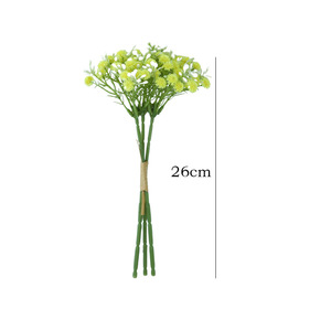 Fleurs artificielles Gypsophile Ice Storm bleues, blanches, jaunes, roses, violettes, en caoutchouc souple, pour mariage et décoration intérieure, lot de 3 - Product Image 4