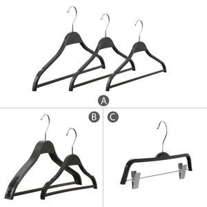 Pantalones antideslizantes de plástico para niños y adultos, ropa de abrigo, camisas, <span class=keywords><strong>chaqueta</strong></span>, lencería, percha con Clip, color negro - Product Image 2