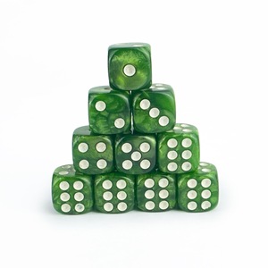 12mm colori di perla di giada angolo rotondo punti di Pixel regolari puntini di dadi in acrilico dadi gioco di plastica cubo - Product Image 5
