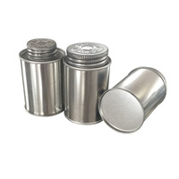 60 118 237 473 947ml Métal Rond Fer Blanc Adhésif Peut Avec Dauber Boîtes de conserve pour Gâteau