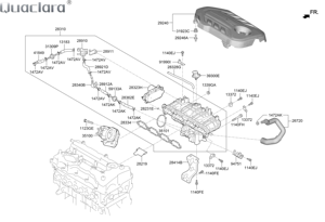 Крышка клапана двигателя автомобиля 292402GTA0 292402GTA0 для Kia Optima Sportage 2011-2021 KX7 Sorento UM 292402GTA0 - Product Image 6