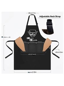 Black 100% Cotton Waterproof Sleeveless Eco-friendly Durable Adult Chef BBQ Brand -202507 <b>Model</b> Nonwoven Cleaning Apron - Product Image 4