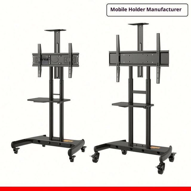 Rolling TV Stand with Wheels Mobile TV Cart for 32-65" Inch LED LCD Flat Panel Screens Holds up to 50kg TV Mounts Carts
