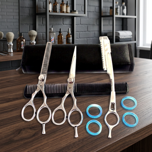 OdontoMed 2011 Juego de Tijeras de Peluquería de Acero Inoxidable con Filo Afilado para Cortar y Entresacar Cabello, Reutilizables y Seguras para Uso en Salón OD-1524 - Product Image 4