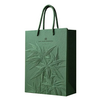 Sacs cadeaux Haute Couture Relief Paris, sacs cadeaux pour enseignants avec feuilles de bambou en relief, sacs cadeaux décoratifs
