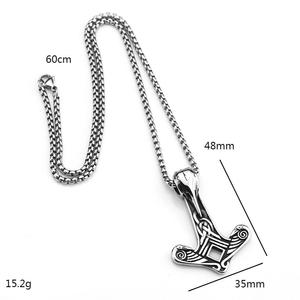 Colgante de martillo de Thor vikingo de acero inoxidable y único, estilo nórdico, forma de ancla, joyería de moda, regalo para hombres y mujeres - Product Image 5