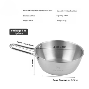 Juego de Tazones <span class=keywords><strong>Sierra</strong></span> de Acero Inoxidable, Portátil y Ecológico, para Acampar al Aire Libre, Senderismo, Utensilios de Cocina Apilables, Vajilla para Picnic, Contenedor de Alimentos - Product Image 3