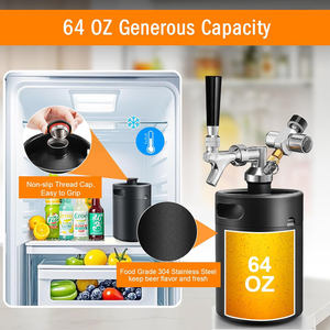 Sistema dispensador <span class=keywords><strong>de</strong></span> <span class=keywords><strong>cerveza</strong></span> <span class=keywords><strong>de</strong></span> barril portátil Mini Growler <span class=keywords><strong>de</strong></span> 64oz con <span class=keywords><strong>grifo</strong></span> <span class=keywords><strong>de</strong></span> <span class=keywords><strong>cerveza</strong></span> profesional y regulador <span class=keywords><strong>de</strong></span> CO2 <span class=keywords><strong>para</strong></span> mantenerse fresco - Product Image 2