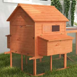 145cm büyük ahşap kanatlı kafes kalem tavuk <span class=keywords><strong>Coop</strong></span> & tavşan kafesi için bahçe ve köy küçük hayvanlar için iç tavuk evi uzay - Product Image 6