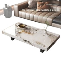 Table basse moderne en marbre pour salon et appartement - Design durable et écologique