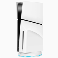 Support de chargeur avec ventilateur de refroidissement RGB pour PS5 Slim/Pro, support vertical, station d'accueil de charge rapide pour console PlayStation 5
