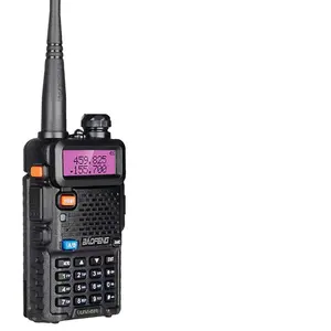 Walkie talkie baofeng vhf com banda dupla, rádio de mão portátil uv 5r, 5w, uhf e vhf, longo alcance, uv5r