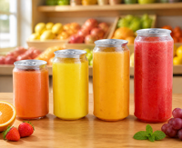 Pot en plastique transparent PET de qualité alimentaire et écologique avec couvercle facile à ouvrir pour l'emballage de boissons