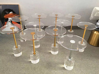 Table basse en acrylique à vendre en gros, table d'appoint ronde transparente créative, tables d'appoint de mariage en acrylique personnalisées