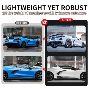 Prix d'usine – Nouvelle version style AD – Pièces automobiles en fibre de carbone sèche – Jupes latérales pour Chevrolet Corvette C8 - Product Image 2