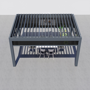 Bioclimatic เพอร์โกลาลานอลูมิเนียมกันน้ำสำหรับสวนกลางแจ้งบานเกล็ดหลังคาศาลากลางแจ้ง - Product Image 3