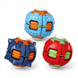 3D <b>Printed</b> Press to Spin Deformable Fidget Toy,Button Decompression Ball,Rotating Gyro Stress Relief Spinner Toy for Adults Kids - Product Image 1