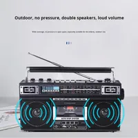 Nouveau magnétophone radio portable quatre bandes pour étudiants avec FM 80-108 MHz, puissance de sortie 10-30 W, lecteur USB, lecteur SD, affichage numérique