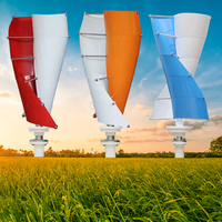 5kw turbine éolienne à axe vertical 48V/96V système d'énergie solaire alternative modèle en spirale système hybride éolien