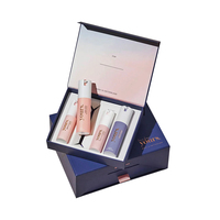 Coffret d'échantillons d'huiles essentielles personnalisé avec fermeture magnétique, insert à niveaux et logo pour les ensembles de parfums et d'aromathérapie