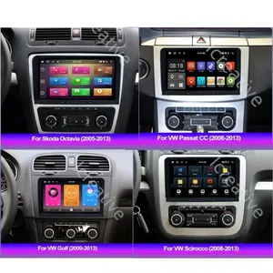 Autoradio Android pour <span class=keywords><strong>Volkswagen</strong></span> Seat Golf Passat Jetta Beetle Tiguan Touran 9'' Double Din Écran tactile CarPlay <span class=keywords><strong>GPS</strong></span> - Product Image 4