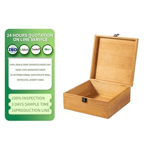 Wooden <strong>Box</strong> Storage <strong>Box</strong> Container with Hinged Lid and Front Clasp Wood <strong>Box</strong> for Crafts Art Hobbies and Valentine's Day Decoration - Product Image 1