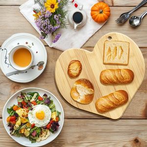 Tabla de Cortar de Bambú en Forma de Corazón para <span class=keywords><strong>Cocina</strong></span>, para Servir o Colgar como Decoración - Product Image 5