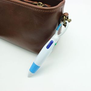 Mosquetón de plástico Shuttle Pens Bolígrafos retráctiles 4 en 1 Bolígrafos multicolores con hebilla - Product Image 6
