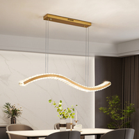 Minimaliste en forme de vague classique longue ligne droite décor à la maison minimaliste nordique moderne lustres de plafond suspensions