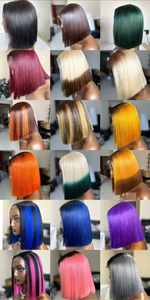 超级双拔骨直金K 2*5闭合鲍勃假发生处女人类头发延伸彩色假发黑色女性头发 - Product Image 6