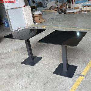 Nhân Tạo Rắn Bề Mặt Đá Gấp Bàn Ăn Bằng Đá Cẩm Thạch Màu Đen Vuông Thức Ăn Nhanh Đồ Nội Thất Bảng - Product Image 5