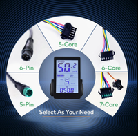 Odometer Digital Pintar untuk Sepeda Listrik, Speedometer LCD Outdoor untuk Bersepeda di Jalan Raya