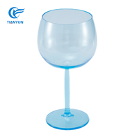 Gros Grands Verres À Vin Vin Rouge Logo Personnalisé Tasse À Vin En Plastique Couleur Gobelet Verre À Gin Avec Tige